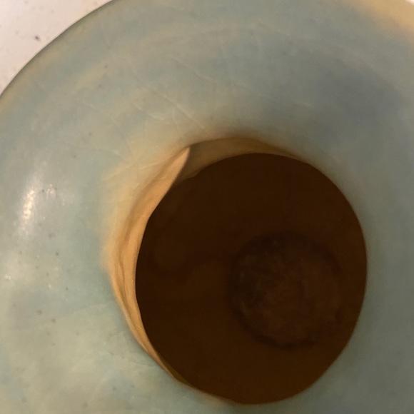 Vintage Roseville Pottery 90-7 Blue Magnolia Double Handled Vase - EUC! - Picture 5 of 10